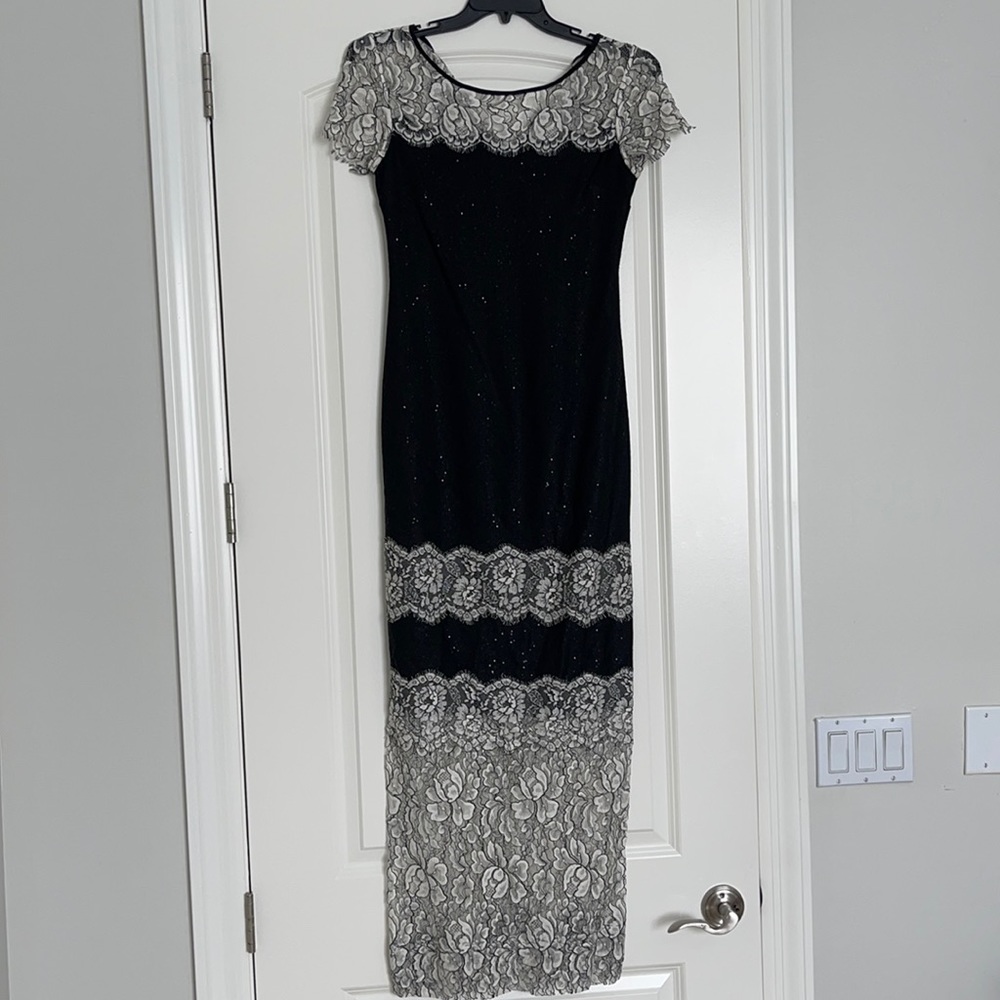 St. John lace evening gown